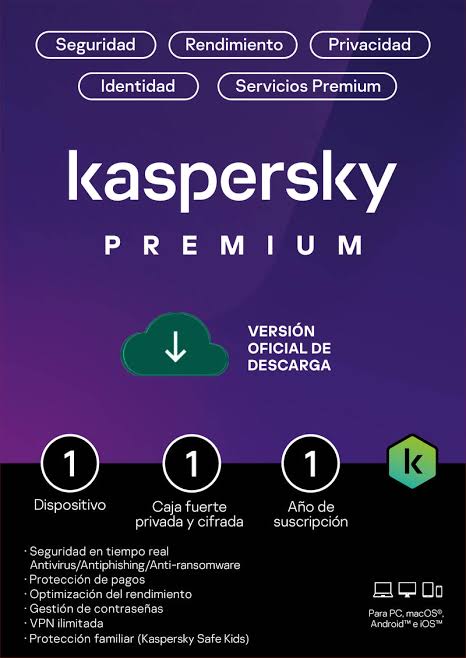 Kaspersky Premium 3 Dispositivos 1 Año   